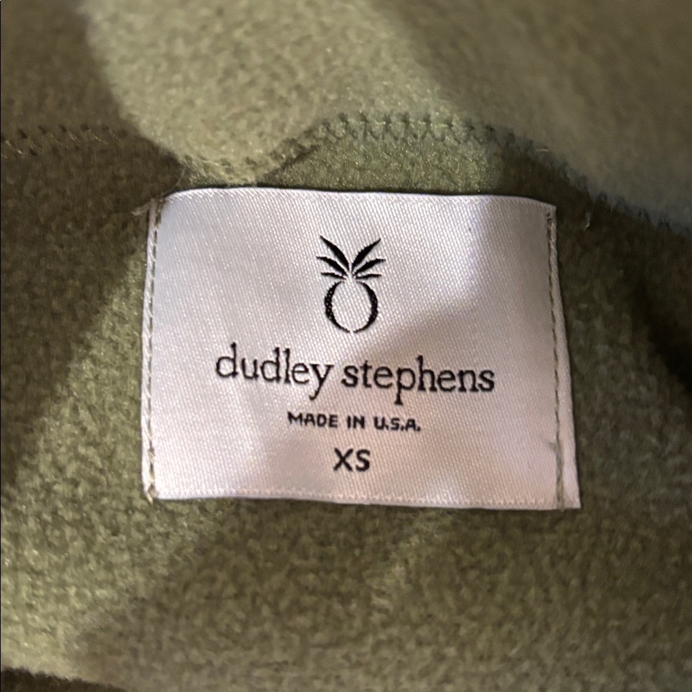 Olive Green Dudley Stephen’s Fleece Funnel Neck Sweater/Shirt - Picture 2 of 4